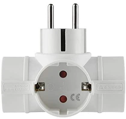 Electraline 3-vietis skirstytuvas el.lizdui baltas