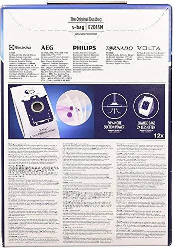 Dulkių siurblio maišeliai Electrolux E201SM s-bag® Classic Long Performance, 12 vnt., 3,5 l