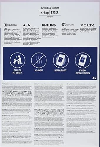 ELECTROLUX E 203S s-bag Anti-Odour dulkių siurblių maišeliai