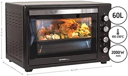 Elektrinė krosnelė First Austria Konvekcinė orkaitė First FA-5047 60L (2000W)