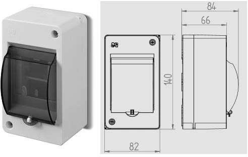 Elektro Plast Nasielsk Elektro-Plast Mini S-3 IP30 korpusas su dūmų gaubtu (N+PE 2303-11)