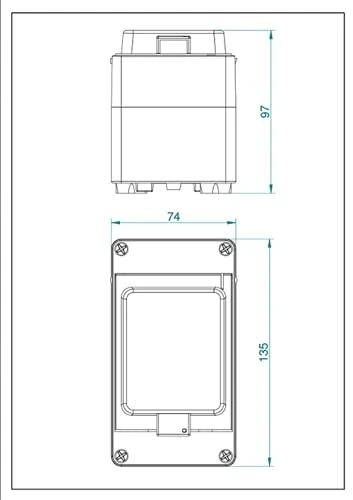 Elektro Plast Nasielsk Elektro-Plast HERMETICA tiper RN- 1x3 IP65 pilkas 2201- 01