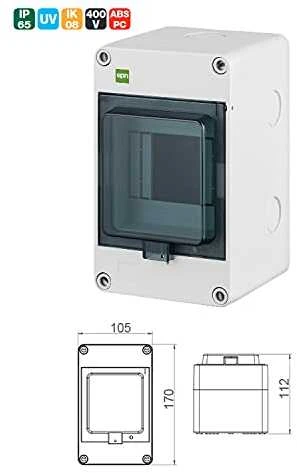 Elektro Plast Nasielsk Elektro-Plast jungiklis HERMETICA RN 1x4 gnybtas N dūmų IP65 2202-01