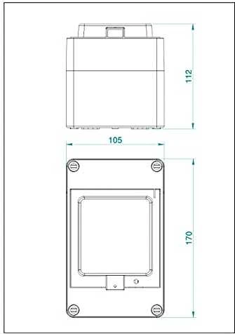 Elektro Plast Nasielsk Elektro-Plast jungiklis HERMETICA RN 1x4 gnybtas N dūmų IP65 2202-01