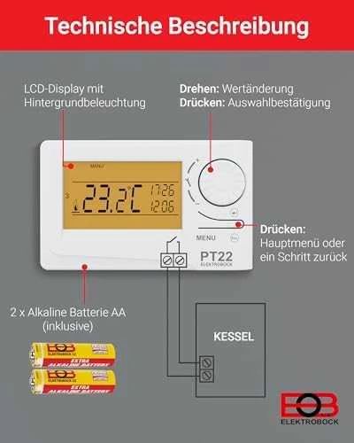 ELEKTROBOCK kambario termostatas PT22
