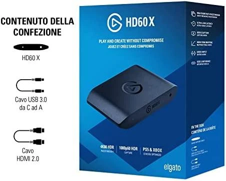 Elgato | Išorinė fiksavimo kortelė | HD60 X | N/A | N/A GB | N/A | HDMI