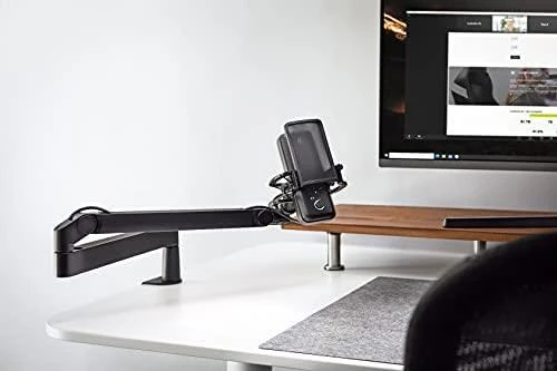 Elgato | Wave Mic Arm | 10AAN9901 | Viršutinės rankos darbo stalo prošvaisa (160 mm); Apatinės rankos darbo stalo prošvaisa (70 mm); Horizontalus siekis (740 mm); Vertikalus sukimas (90 ° aukštyn / 60 ° žemyn (alkūnė); Stalinis spaustukas išplečiamas iki 60 mm | Žemas profilis