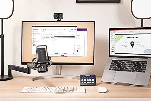 Elgato | Wave Mic Arm | 10AAN9901 | Viršutinės rankos darbo stalo prošvaisa (160 mm); Apatinės rankos darbo stalo prošvaisa (70 mm); Horizontalus siekis (740 mm); Vertikalus sukimas (90 ° aukštyn / 60 ° žemyn (alkūnė); Stalinis spaustukas išplečiamas iki 60 mm | Žemas profilis