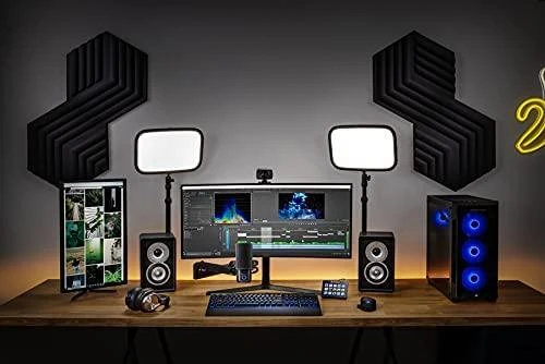 Elgato | Wave Mic Arm | 10AAN9901 | Viršutinės rankos darbo stalo prošvaisa (160 mm); Apatinės rankos darbo stalo prošvaisa (70 mm); Horizontalus siekis (740 mm); Vertikalus sukimas (90 ° aukštyn / 60 ° žemyn (alkūnė); Stalinis spaustukas išplečiamas iki 60 mm | Žemas profilis