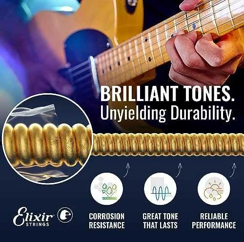 Elixir Strings Eliksyras Stygos el. gitarai Eliksyras 12102 Nanoweb 11-49