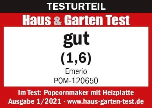 Skrudintuvas EMO Emerio POM-120650 spragėsių gaminimo aparatas Raudona, Sidabras 360 W