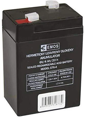 Emos Švino baterija AGM 6V 4Ah F4.7 (3388332)