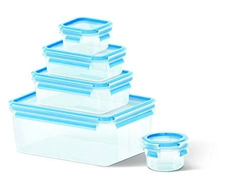 Emsa Food Clip&Close 508568 5 vnt. Rinkinys skaidrus/mėlynas