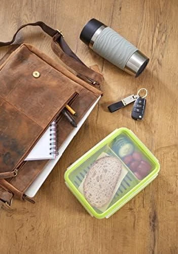 Emsa Clip&Go Brunchbox 518099 1,2l Skaidrus/Žalias