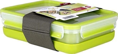 Emsa Clip&Go Priešpiečių dėžutė 518098 1,2l Transparent/Žalias