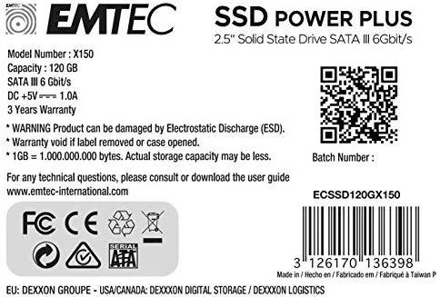 „Emtec“ SSD 2,5 „SATA X150“ 120 GB „Power Plus“