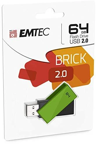 Emtec USB2.0 C350 64GB Brick Žalias