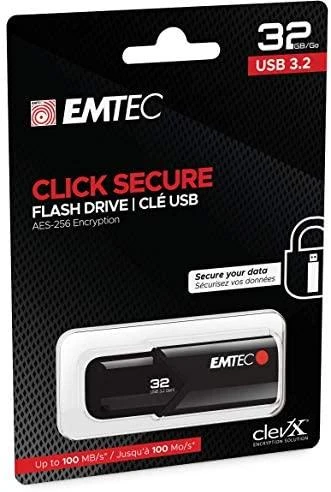 Atmintinė Emtec B120 Click Secure 32GB USB 3.2