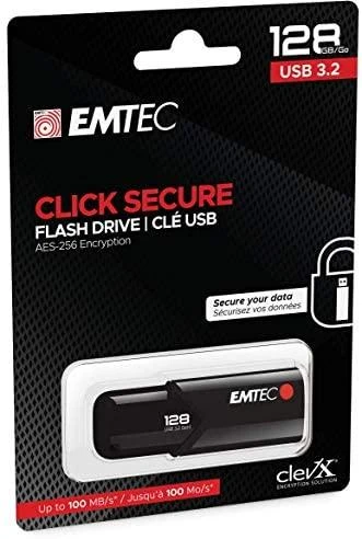 Atmintinė Emtec B120 Click Secure 128GB USB 3.2