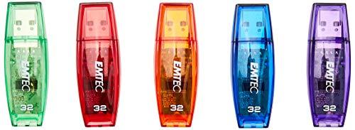 Emtec C410 Color Mix - saldainių indelis 2.0, 32 GB, USB A tipo, 2.0, 15 MB/s, dangtelis, daugiaspalvis