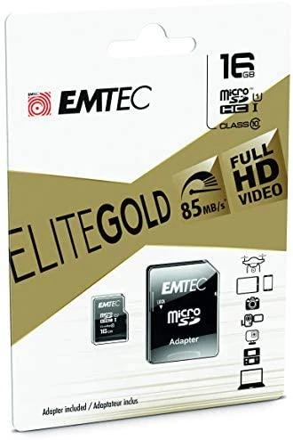 Atminties kortelė Karta Emtec Elite Gold Micro SDHC 16 GB 10 klasės UHS-I/U1 (ECMSDM16GHC10GP)