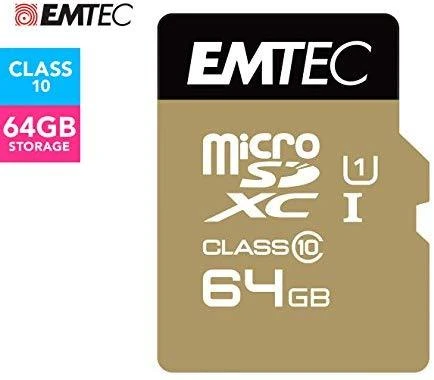 Atminties kortelė Karta Emtec Gold+ Micro SDXC 64 GB, 10 klasė (ECMSDM64GXC10GP)