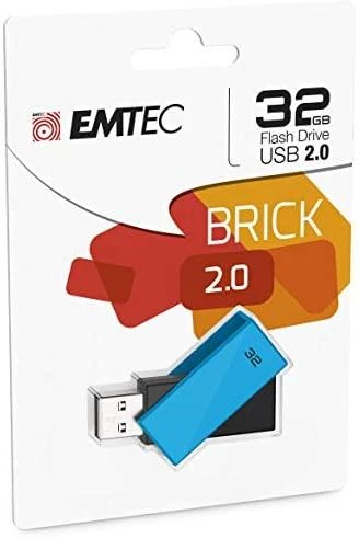 Mėlyna Emtec USB2.0 C350 32GB Brick Mėlyna
