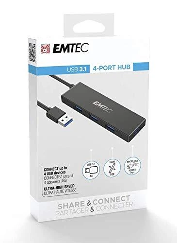 Emtec EMTEC Hub Ultra Slim USB3.1 4 prievadų USB HUB T620A Type-A