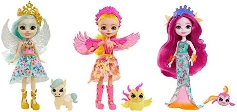 Enchantimals herojė feniksė Falonė su gyvūnėliu
