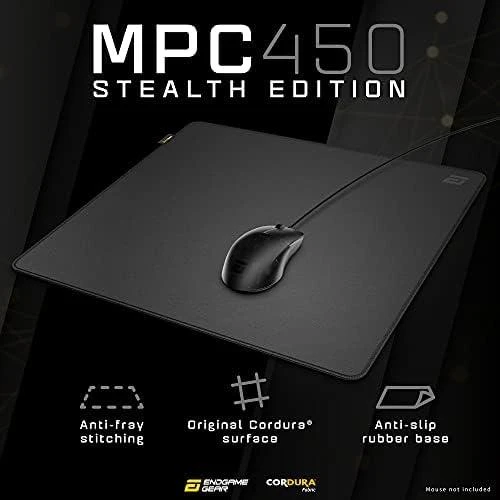 Endgame Gear MPC450 Cordura Pelės kilimėlis žaidimams STEALTH EDITION (450mm x 400mm) (Juodas) Pelės Kilimėlis