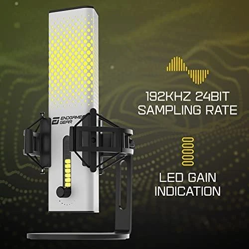 Endgame Gear XSTRM USB mikrofonas – baltos spalvos