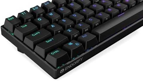 Klaviatūra žaidimams Endorfy Thock Compact Kailh Box Brown belaidė mechaninė su pašvietimu juoda