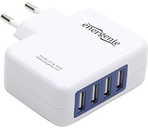 Gembird Energenie universalus USB kroviklis 3.1A baltas