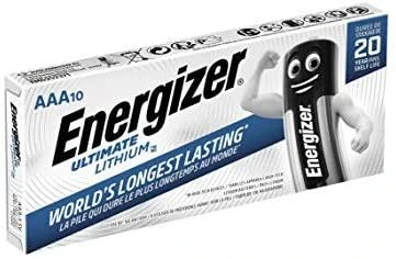 Energizer Ultimate Lithium AAA 1,5V 1250mAh elementai L92, 10 vnt.