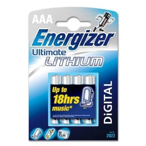 Energizer AAA Ultimate Lithium baterijos pakuotė