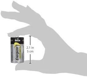 Energizer C tipo baterija su 5 cm dydžio nuoroda