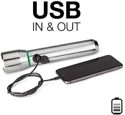 Energizer akumuliatorinis prožektorius Metal Vision HD LED 1000 LM su Powerbank funkcija, USB krovimas