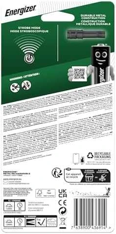 Energizer metalinis rankinis įkraunamas žibintuvėlis 300lm, 1x 18650 IPX4