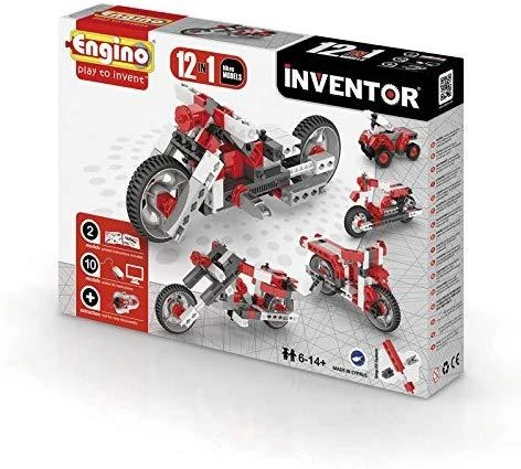 „Engino 12-in-1“ trinkelių rinkinys, 12 motociklų modelių (1232)