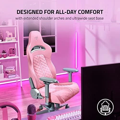 Komfortiška Žaidimų kėdė Razer Enki Quartz Gaming Chair, Rožinė
