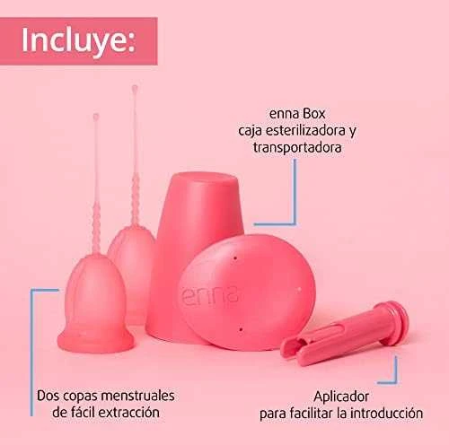"Enna Cycle" menstruacinė taurelė S dydžio 2 vnt + aplikatorius