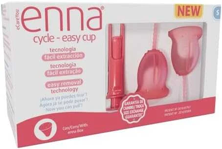 "Enna Cycle" menstruacinė taurelė S dydžio 2 vnt + aplikatorius
