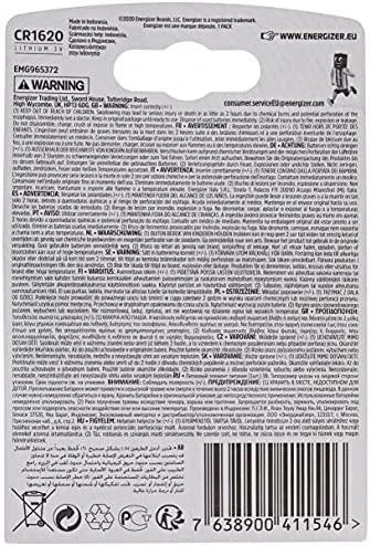 Energizer Lithium CR1620 elementas, 1 vnt.