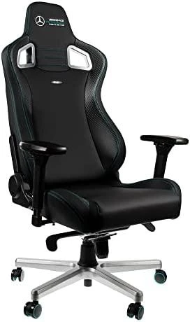 Žaidimų kėdė Noblechairs EPIC Mercedes-AMG Petronas Formula One Team - 2021 Edition Vinilo/PU hibridinės odos žaidimų kėdė