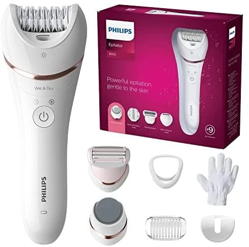 Philips Epilator Series 8000 „Wet & Dry“ epiliatorius BRE740/10