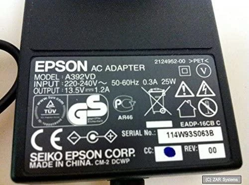 Epson maitinimo blokas A392VD su techniniais duomenimis