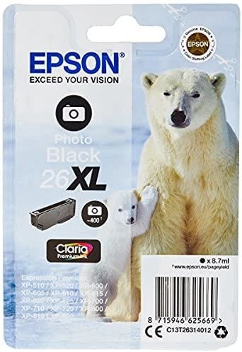 Epson 26XL Ink Cartridge, Juodas