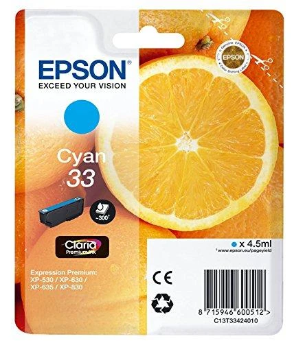 „Epson Cyan 33“ rašalas (C13T33424010)