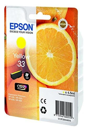 Epson rašalo kasetė geltona Claria Premium 33 T 3344
