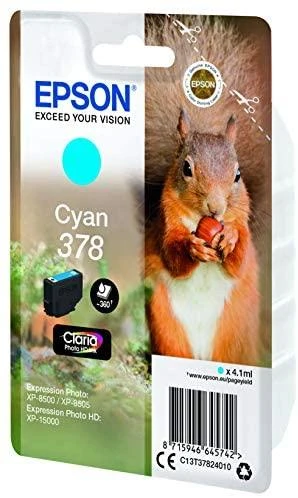 Epson Squirrel C13T37884010 rašalo kasetė Originalus Juoda, Žydras, Šviesus Cyan, Šviesi Magenta, Rausvai raudona, Geltona 1 vnt